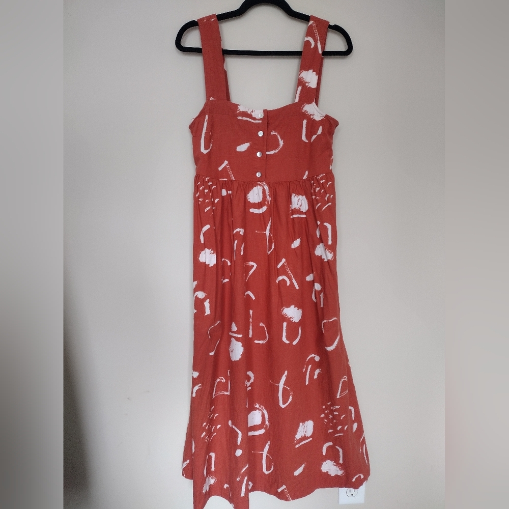 Madewell x Caroline Z Hurley Tank Midi Dress in Abstract Alpha